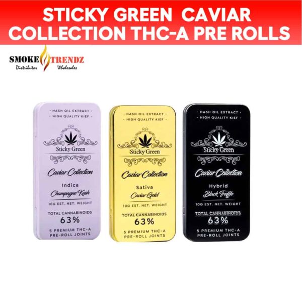 Sticky Green | Caviar Collection THC-A Pre Rolls | 5CT