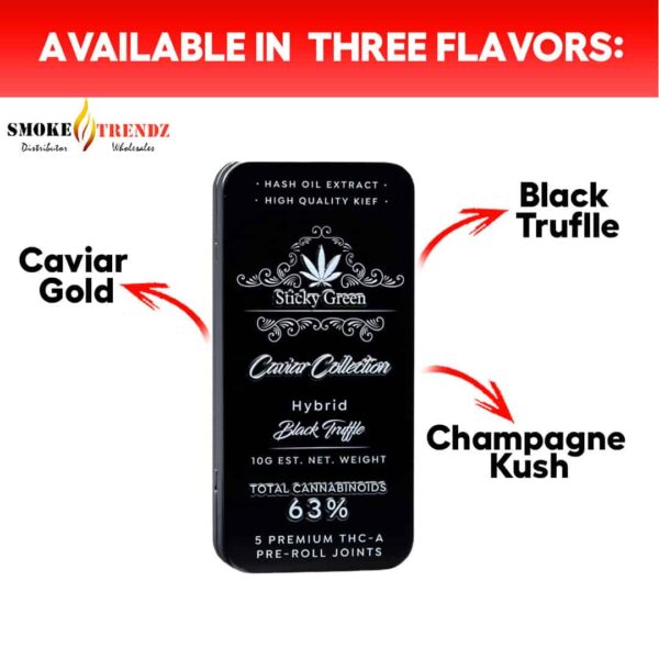 Sticky Green | Caviar Collection THC-A Pre Rolls | 5CT