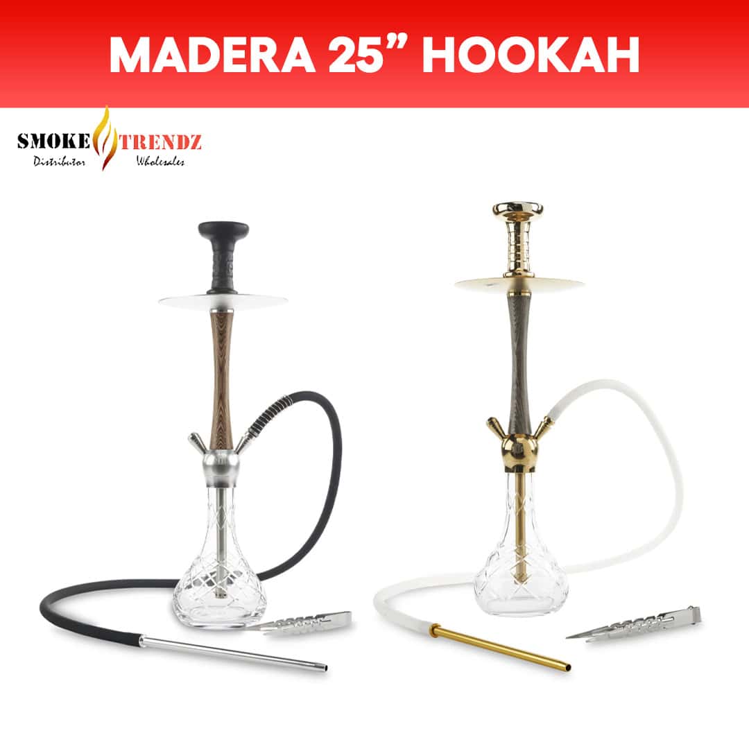 MOB Hookah 25 Madera Gold & White